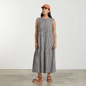 Everlane Black and White Checkered Maxi Dress